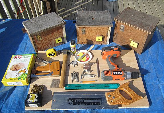 What you need to build a Bumble Bee house.